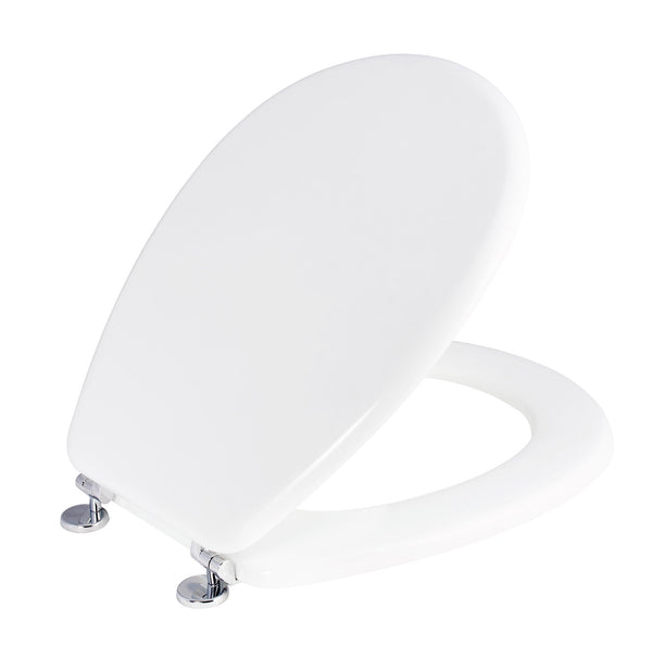 online Copriwater Universale 37x43,6 cm in MDF Cerniere in Metallo Cromato Piemonte Bianco Lucido