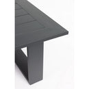 Set Salotto da Giardino Divano 2 Poltrone e Tavolino con cuscini in alluminio grigio