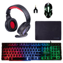 Set 5 Accessori PC per Gamig Tastiera Cuffie Tappetino e Mouse Kooper  
