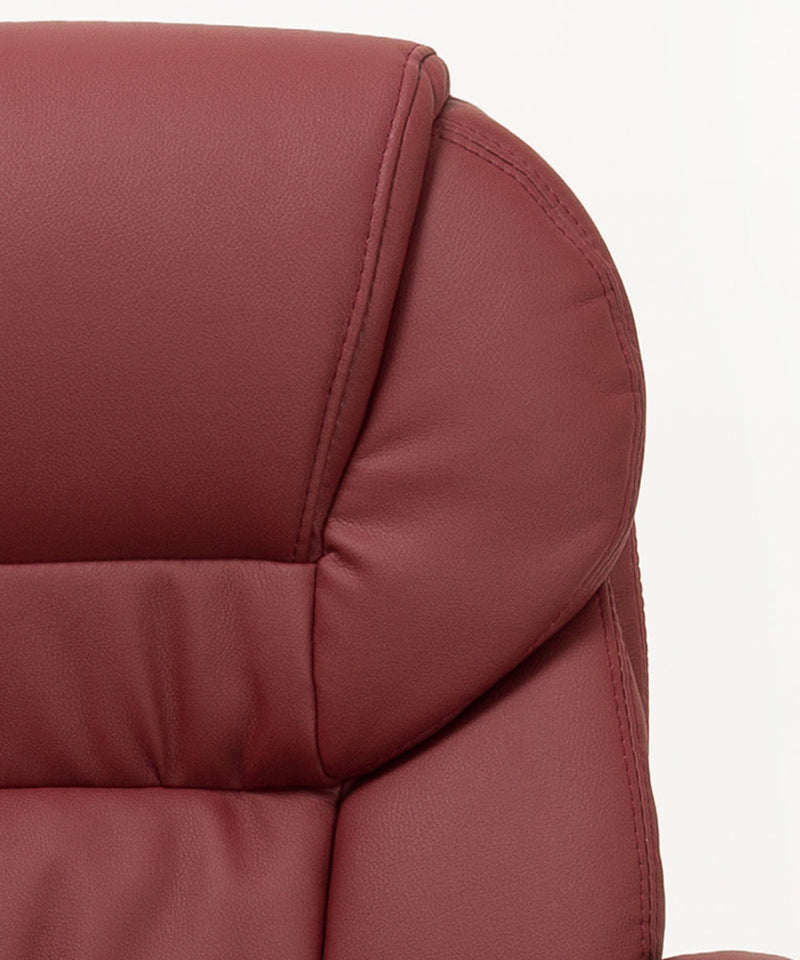 Coppia di Sedie Poltroncine Visitatore in Similpelle da Ufficio Bozzini Roger Bordeaux