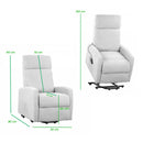 Poltrona Alzapersona Elettrica 1 Motore in Tessuto Grigia