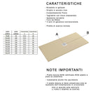 Piatto Doccia in Pietra Bonussi Ardesia Stone Central Marrone Varie Misure