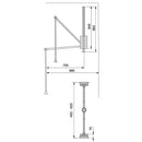 Appendiabiti Saliscendi per Armadio 45-60 cm Max 12Kg in Acciaio Emuca Cromo