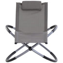 Sdraio da Giardino Ellittica 174x78x86 cm Telo in Textilene Antracite