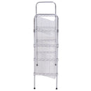 Scarpiera in Metallo con 4 Ripiani Regolabili 75x25x87 cm 