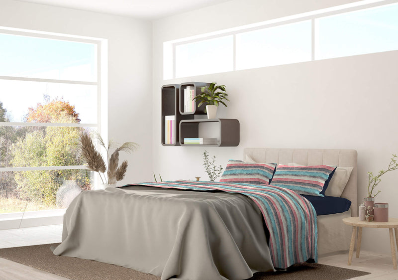 Set Lenzuola con Stampa Sopra Sotto e Federe Sarah Varie Misure