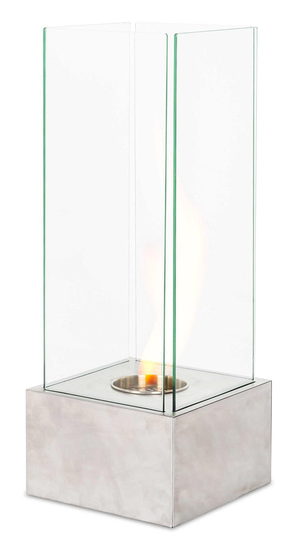 sconto Bioethanol-Bodenkamin 25x25x65 cm Silber