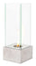 Bioethanol-Bodenkamin 25x25x65 cm Silber