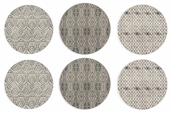 online Set mit 6 Platztellern aus Kunststoff Ø33 cm Villa d'Este Home Tivoli Ethnic
