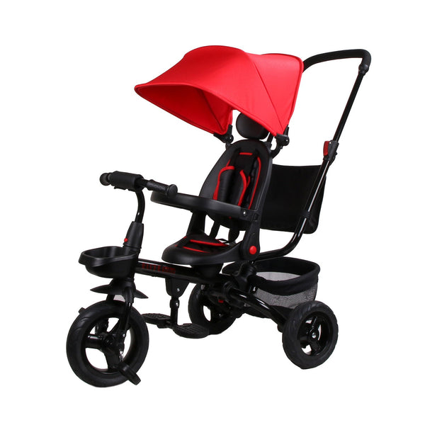 Triciclo My Way Passeggino per Bambini 105,5x52x99 cm Pieghevole Seggiolino Girevole Rosso acquista