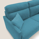 Divano Letto 2 Posti 176x102x97 cm in Tessuto Azzurro