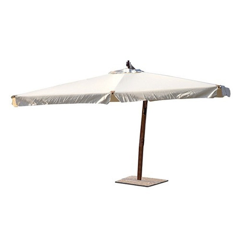 Ombrellone Decentrato da Giardino in Legno 3x3m Bauer Aster Ecrù