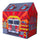 Tenda da Gioco per Bambini 95x72x105 cm Struttura in Plastica Tubolare Pompieri Rosso