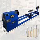 Tornio per Legno da Banco 400W 147x36x21 cm con 6 Scalpelli