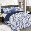 Copripiumino Singolo con Stampa sul Sacco e Federe Doubleface Punti e Linee 