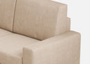 Divano Angolare 6 Posti 286x246x85 cm Sakar in Tessuto Beige