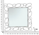 Specchio Chain Argento 84x2x84 cm in Ferro e MDF Argento