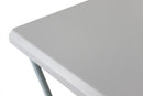 Tavolino Alto 52x38x68 h cm in Metallo e PVC Bianco