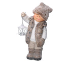 Bambino in Resina con lanterna beige cm 30x21xh51