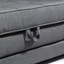 Divano Letto 151x75x85 cm 2 Posti con Imbottitura e Molle in Tessuto Grigio  