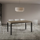  Tavolo Allungabile 160-264x90x77 cm Everyday Premium Tortora Gambe Antracite
