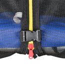 Trampolino Tappeto Elastico Ø366x269 cm con Rete e Bordo Imbottito Blu e Nero