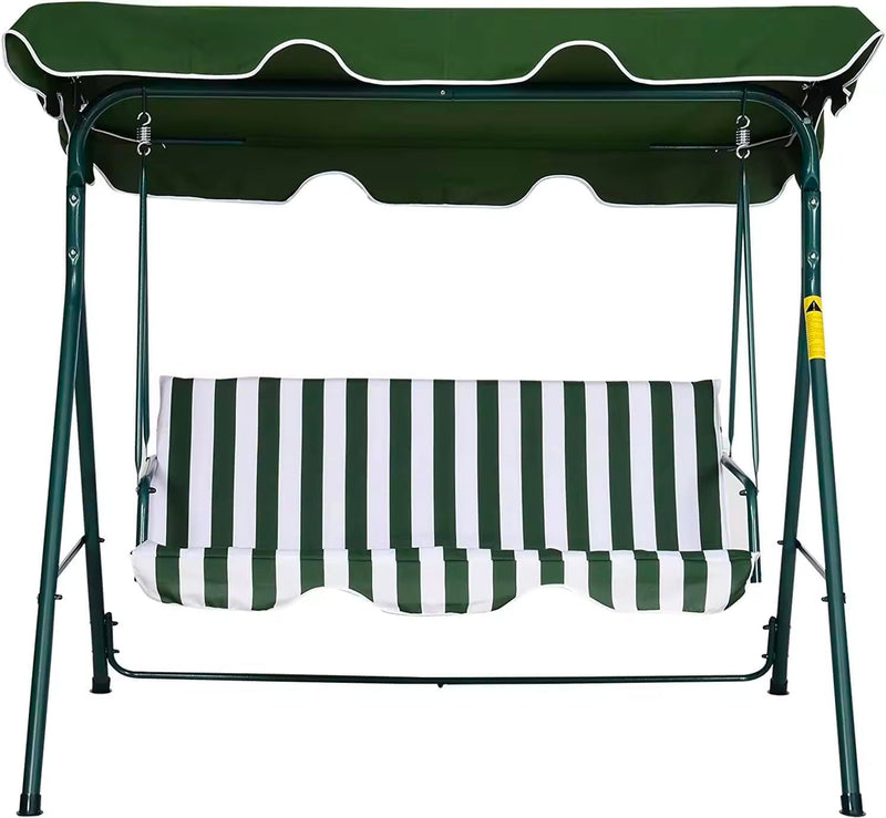 Dondolo 3 Posti da Giardino cm in Acciaio Becker Swing Bianco e Verde