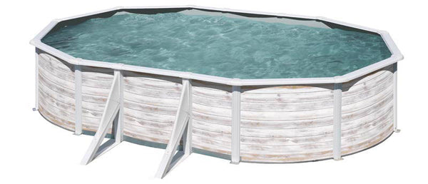 acquista Piscina Ovale Fuori Terra 500x300xh120 cm in Acciaio e PVC Gre Finlandia