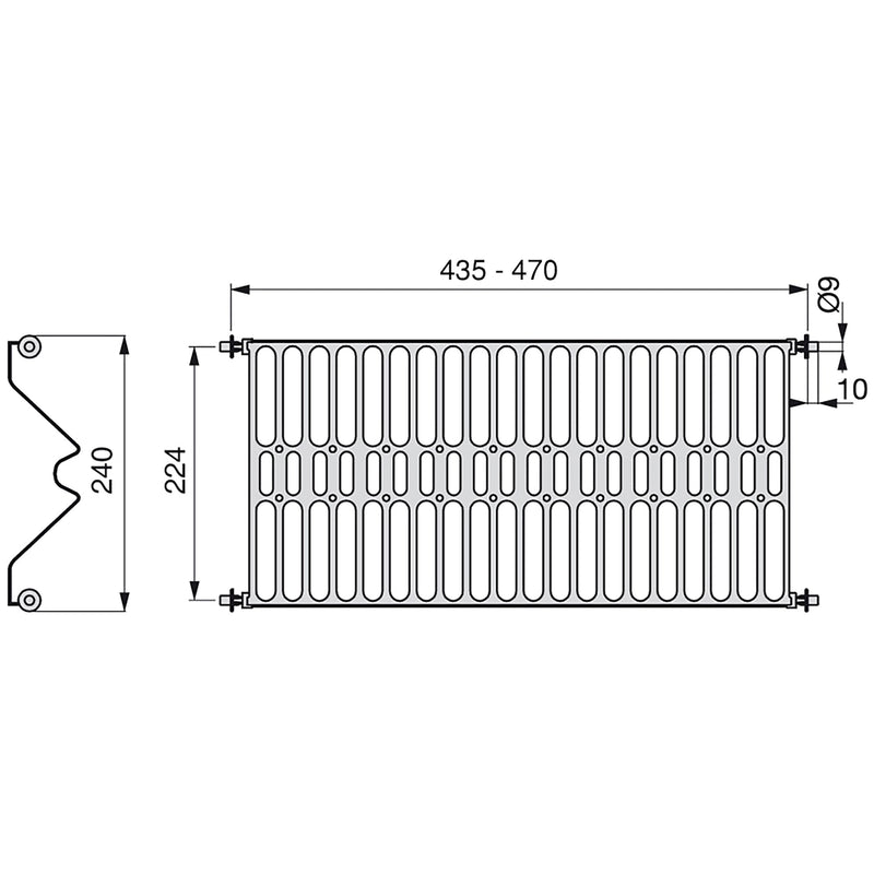 Scolapiatti Colapiatti per Mobile Cucina 50 cm in Acciaio Inox con Raccogligoccia Emuca