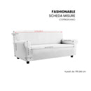 Copridivano Elasticizzato in Poliestere e Cotone Fashionable Marrone