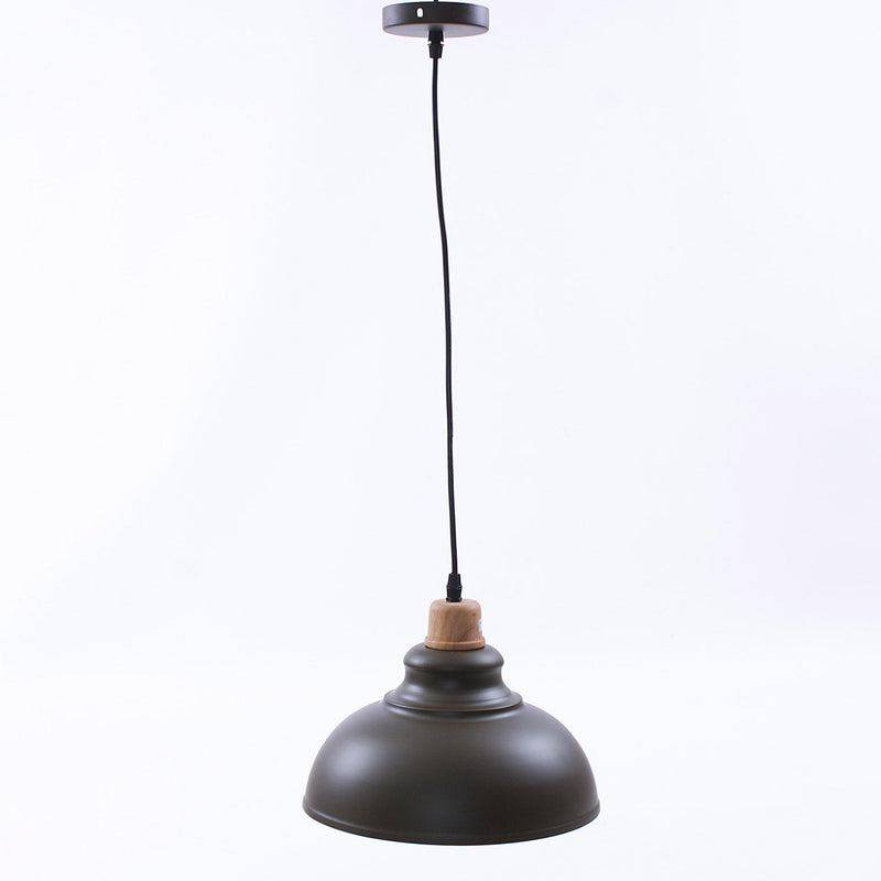 Lampadario a Sospensione Ø30 a Una Luce Verde Militare