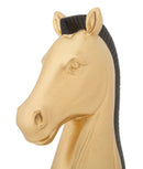 Statua Cavallo Oro e Nero 10,5x8,5x19 cm in Poliresina