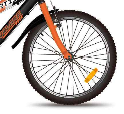 Bicicletta MTB Ragazzo 20” 7V in Metallo Sportivo Arancio