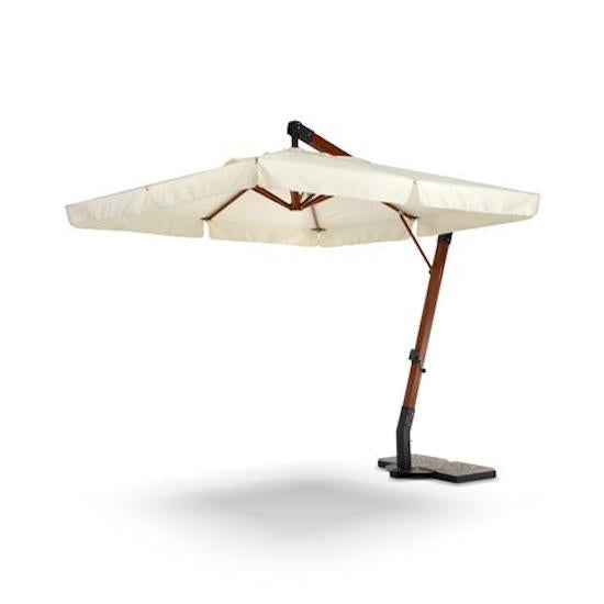 prezzo 3 x 3 m quadratischer dezentraler Gartenschirm mit freitragender Kurbel zum Öffnen und Schließen von Taddei Antares