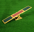 Altalena Basculante per Allenamento Agility Cani Antiscivolo 180x30x30 cm in Legno di Abete Marrone e Verde