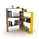 Scrivania angolare 94x94x114 cm Pisagor noce giallo