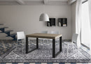 Tavolo Allungabile 120-224x90x77 cm Tecno Tortora Telaio Antracite 