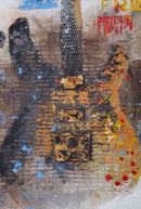 Dipinto su Tela Chitarre Art 120x3,5x90 cm in Legno e Canvas