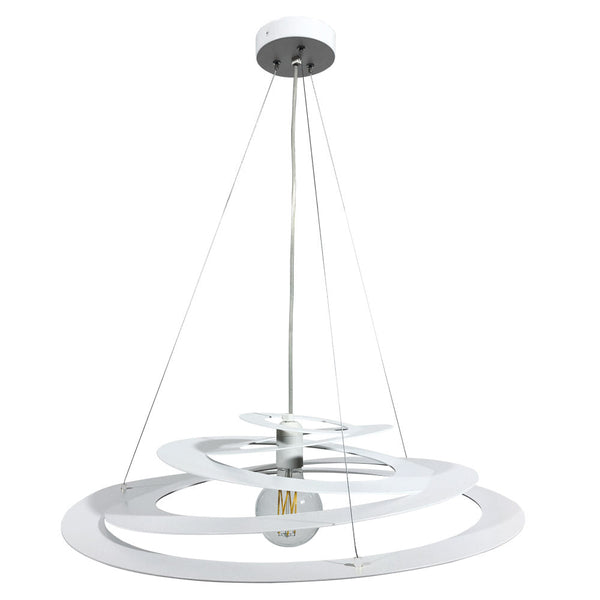 Aufhängung 1xE27 Halterung Weiß mit Stahl E-Energy Saturn sconto