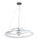 Sospensione 1xE27 Montatura Bianco C/Acciaio E-Energy Saturno