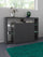 Credenza con 3 Ante e Ripiani in Vetro a Giorno 150x40x100 cm Essential 3A Grigio Antracite Opaco
