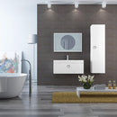Composizione Mobile da Bagno Sospeso in Mdf Bianco 90cm Fosterberg Hvid 2