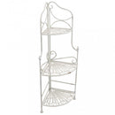 Portapiante Rosalie 3 Piani Bianco Antico 49x35x115 h cm in Acciaio Bianco