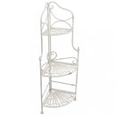 Portapiante Rosalie 3 Piani Bianco Antico 49x35x115 h cm in Acciaio Bianco