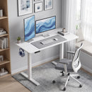 Scrivania Regolabile in Altezza Elettricamente 120x60x72-118 cm con Funzione Memoria in Legno e Acciaio Bianco      