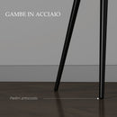 Set 2 Sedie Imbottite Stile Nordico 54x57x80 cm Tessuto Effetto Velluto Grigio Scuro 
