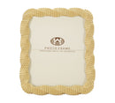 Cornice Bead Oro 25x2,2x30,2 cm in Poliresina e Vetro
