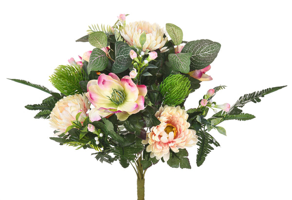 acquista Set 2 Künstlicher Blumenstrauß mit rosa Magnolie Höhe 60 cm