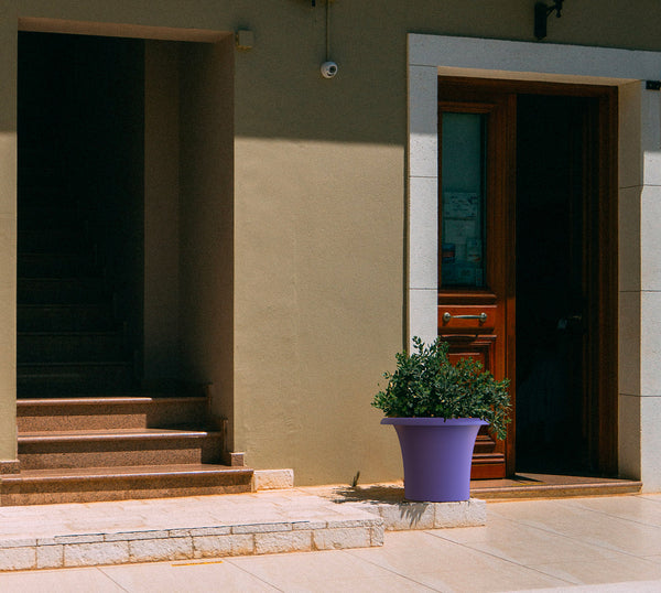 online Vaso Ø72x50 cm in Resina Arkema Tummy Vase Dove Grey