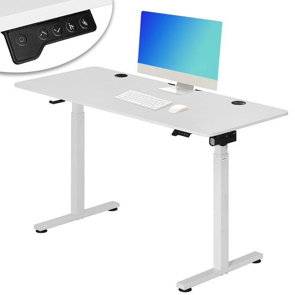 Scrivania Elettrica Regolabile Altezza 140x60x72-117 cm Bianca acquista